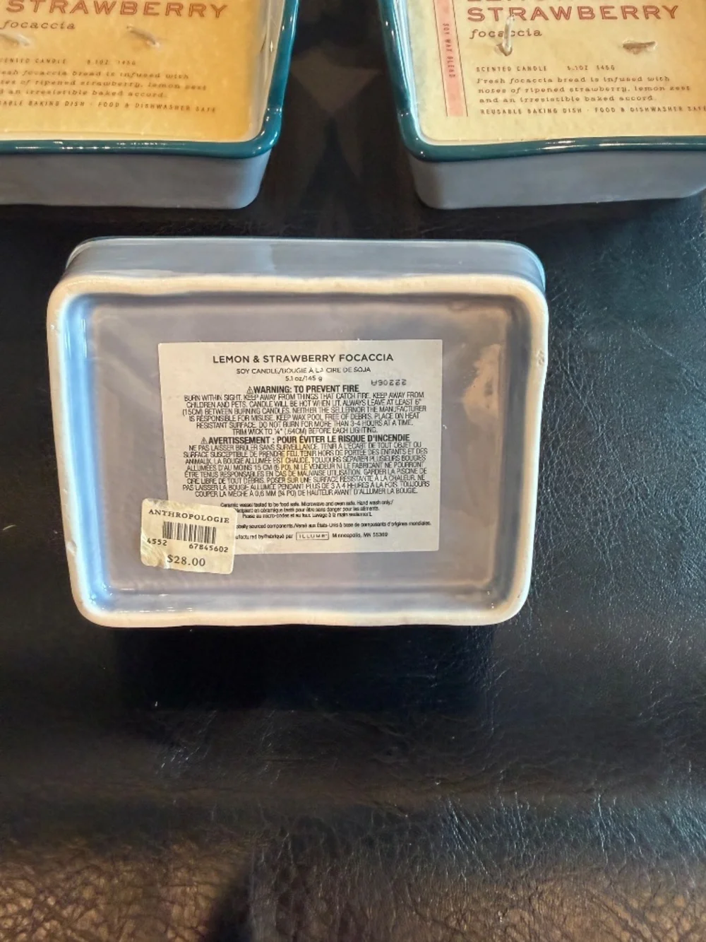 Anthropologie Illume Reusable Bread Pan Candle Set of 4